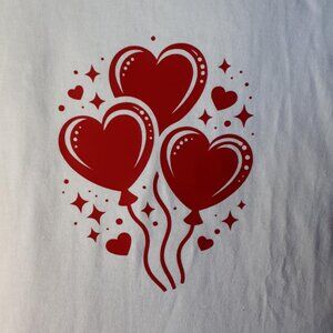 Heart Balloons Crew Neck T-Shirt